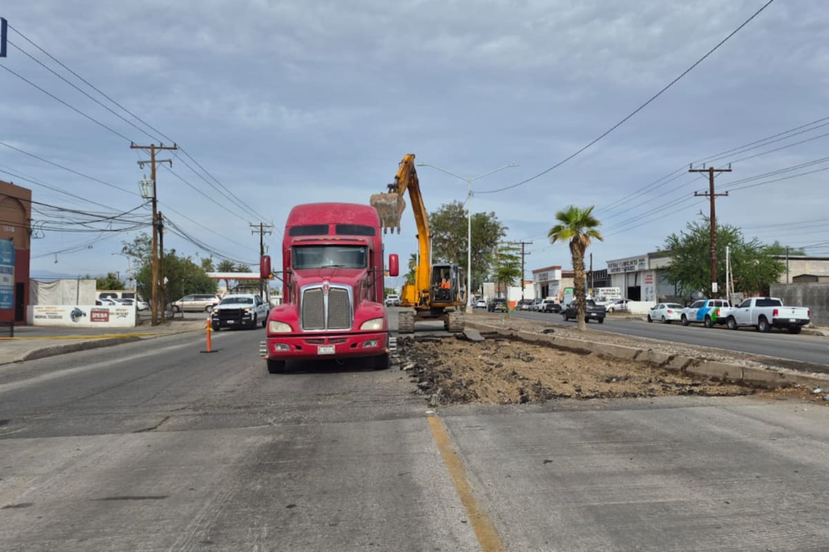 Obra en Héctor Terán Terán y Calle 11 durará hasta 4 meses en Mexicali