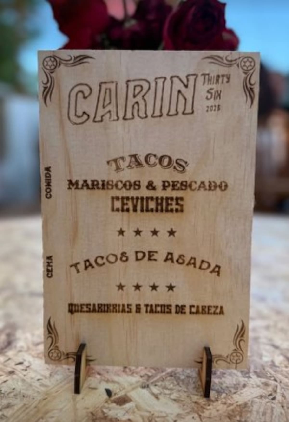 Menú para la fiesta de Carín León