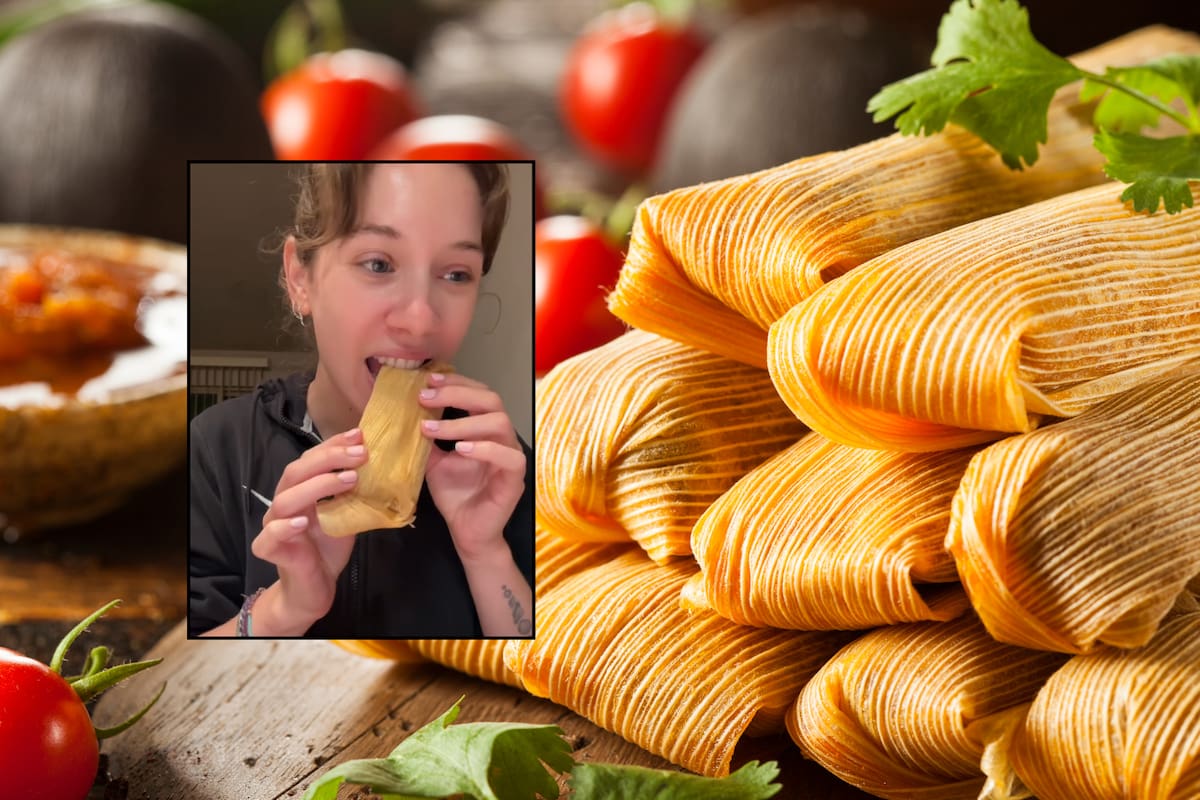 Video: Joven estadunidense se come su primer tamal… ¡con todo y hoja!