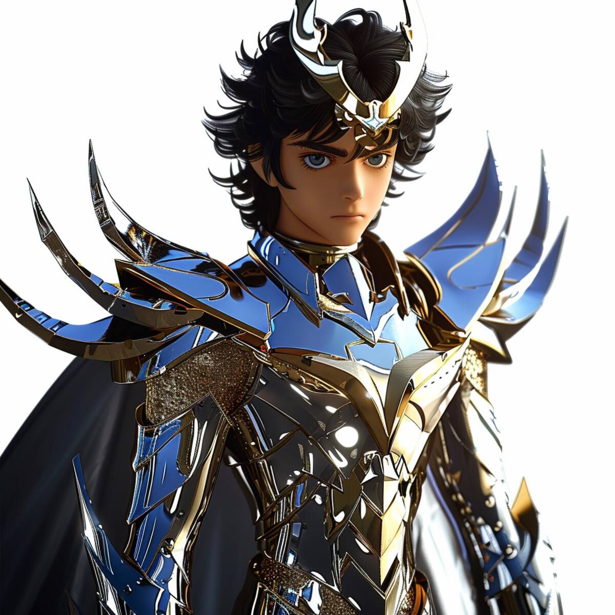 Entra en el universo de Saint Seiya con la visión única de la IA: Argol de Perseo, estratega y guerrero.