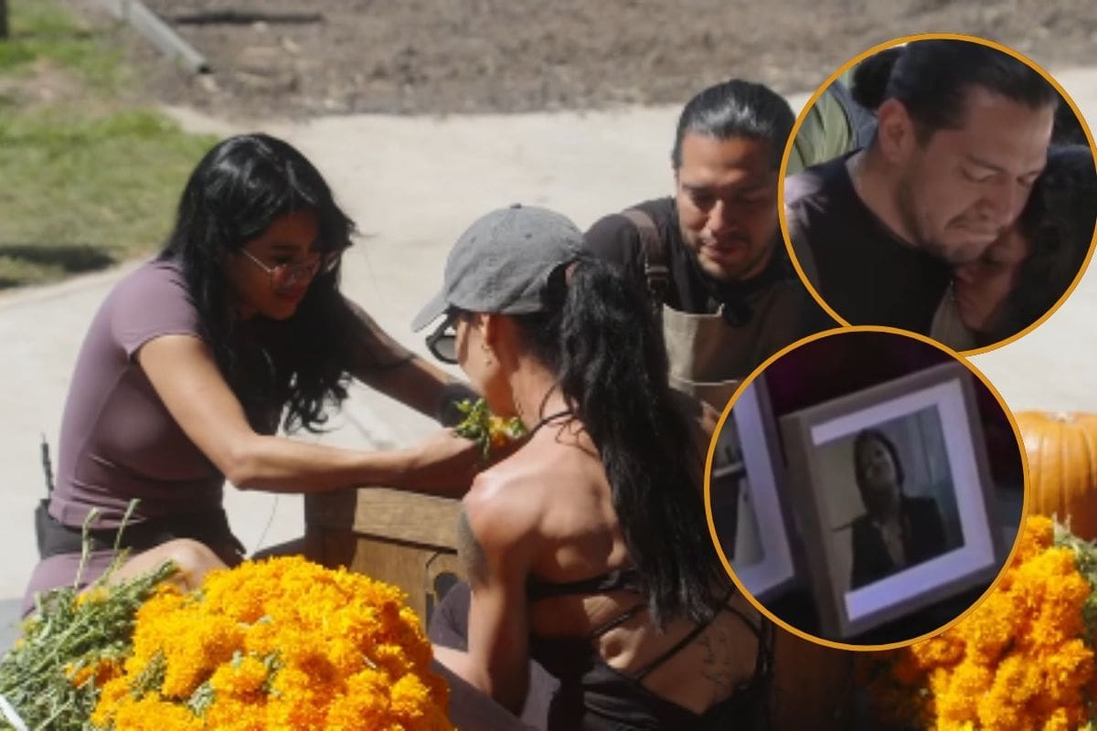 César Doroteo se quiebra al ver la foto de su madre en el altar de muertos de “La Granja VIP”
