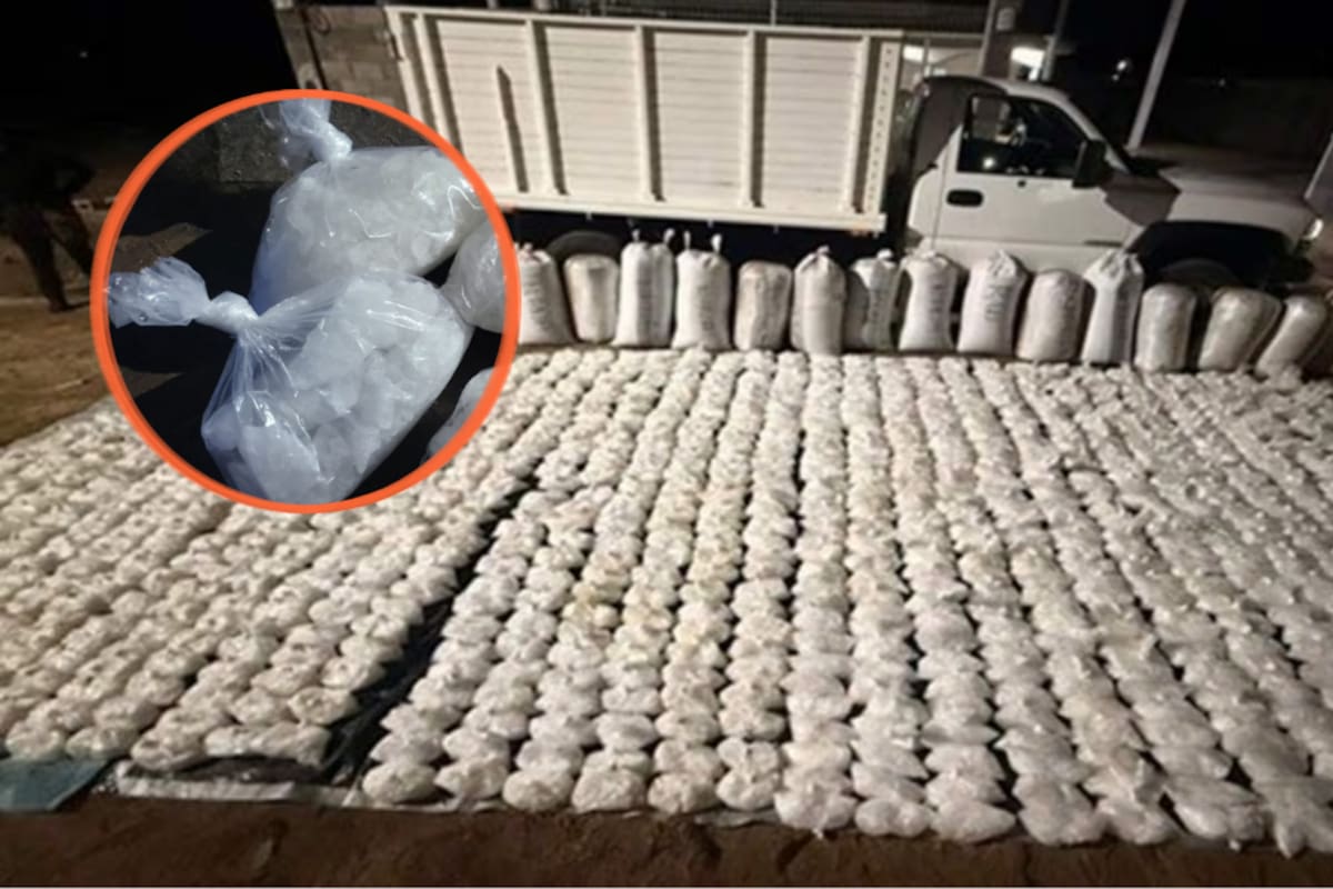 Mil 320 kilos de metanfetamina fueron asegurados en una camioneta en Culiacán durante un operativo de inteligencia militar, un golpe económico de más de 350 millones de pesos para “La Mayiza” sin detenidos