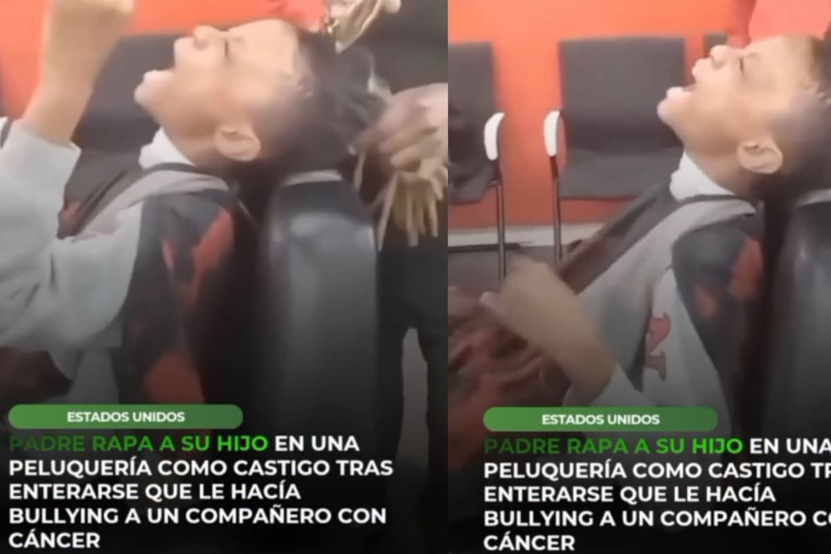 “Descubrió que le hacía bullying a un compañero con cáncer” Padre le rapa el cabello a su hijo como castigo y el caso genera debate en redes sociales