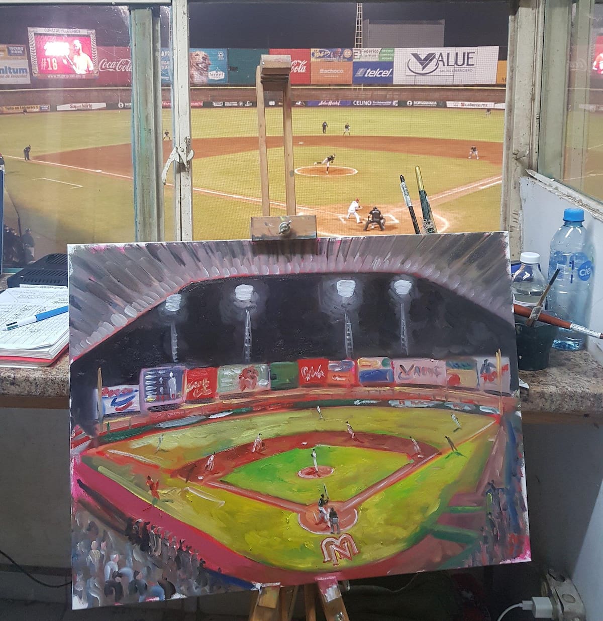 Andy Brown pintó el estadio "Manuel 'Ciclón' Echeverría" de Navojoa el miércoles.