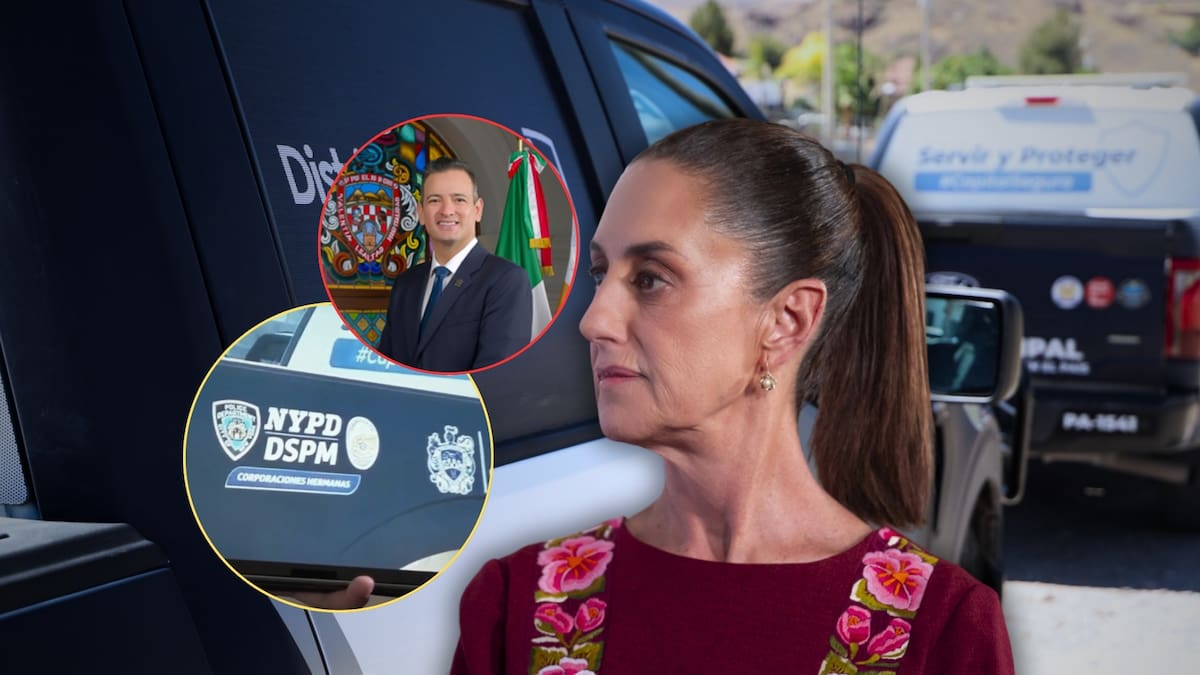 Luego de que comenzaran a aparecer patrullas de Chihuahua con logos de la policía de Nueva York, Claudia Sheinbaum criticó el uso de símbolos de Estados Unidos y cuestionó la visión del gobierno de Marco Bonilla: “Yo prefiero Chihuahua que NY, pero no sé si el alcalde también, a lo mejor no”