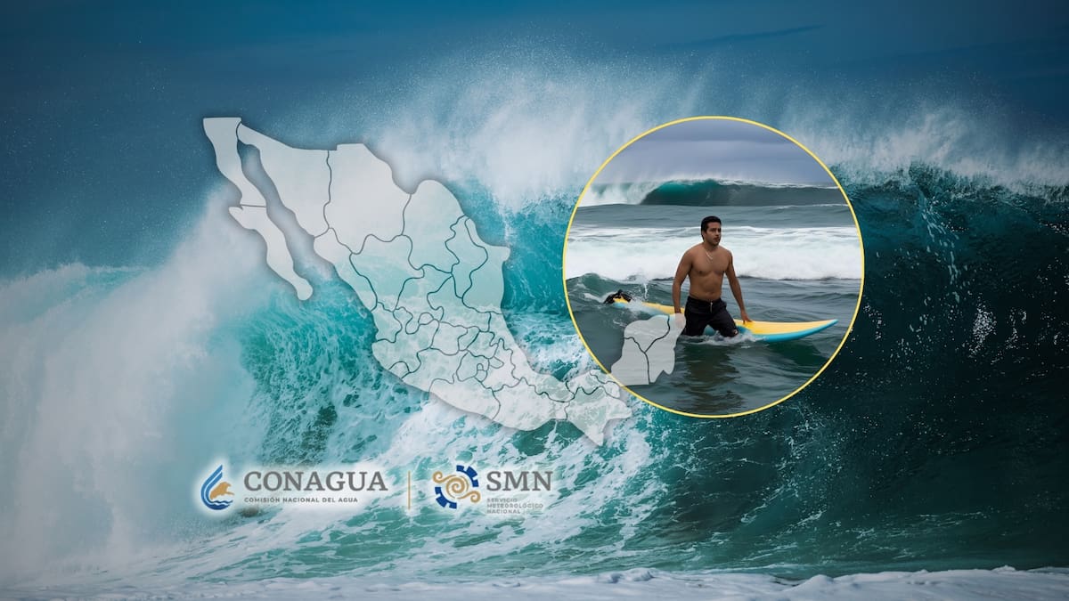 Durante el miércoles 21 y jueves 22 de mayo de 2025, el Servicio Meteorológico Nacional (SMN) alertó sobre un evento de mar de fondo que afectará a las costas del Pacífico centro y sur de México, con oleaje que alcanzará entre 2.5 y 3.5 metros de altura en entidades como Jalisco, Colima, Michoacán, Guerrero, Oaxaca y Chiapas. Foto: Especial