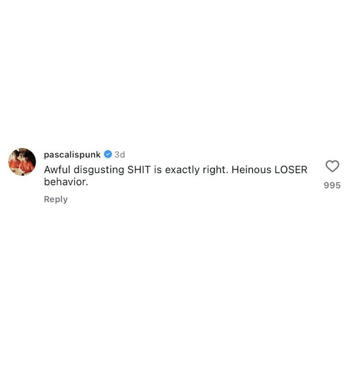 Comentario de Pedro Pascal en Instagram / Foto: Especial