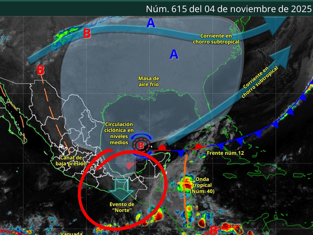 El “Evento de Norte” ha impactado el clima de México desde octubre, con vientos fuertes, oleaje elevado y descenso de temperatura. | SMN