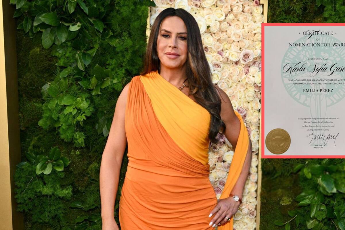 Karla Sofía Gascón presume con orgullo el reconocimiento enviado por los Oscar