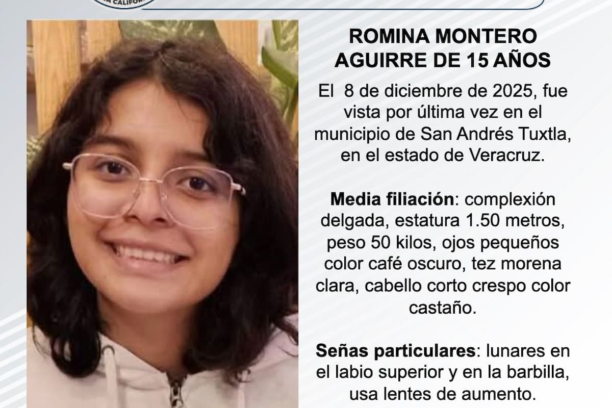 Se busca a Romina Montero Aguirre de 15 años