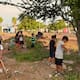 Niños limpian parque en la colonia Santa Fe