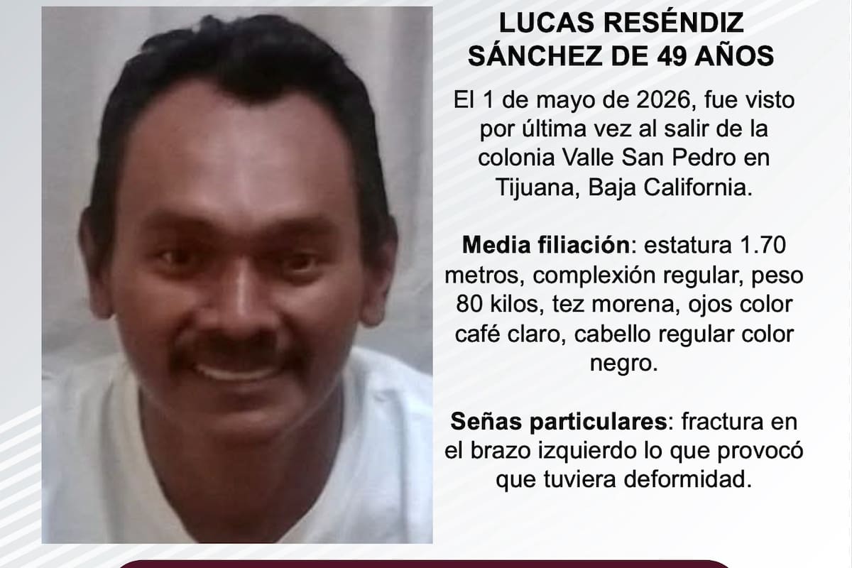 Se busca Lucas Reséndiz Sánchez de 49 años