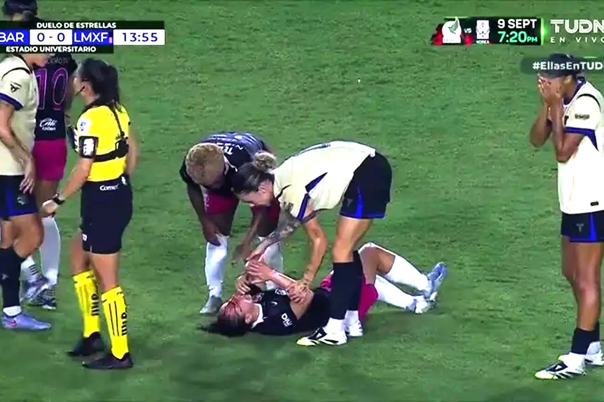 Charlyn Corral fue operada de emergencia tras sufrir una herida en el rostro durante el juego contra el Barcelona Femenil