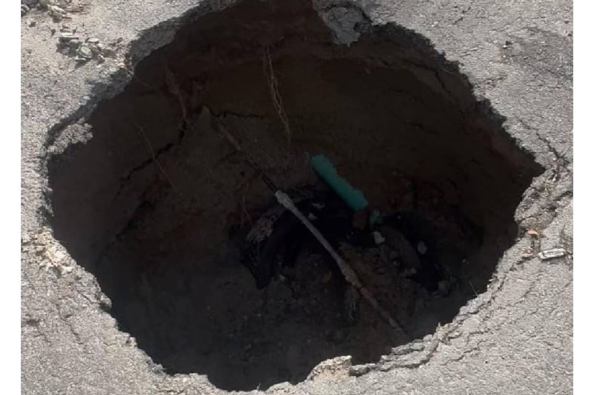 Crece socavón en Cañadas del Florido