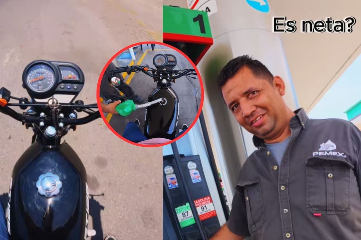 “¿5 pesos?”: Conductor de motocicleta se queda sin gasolina