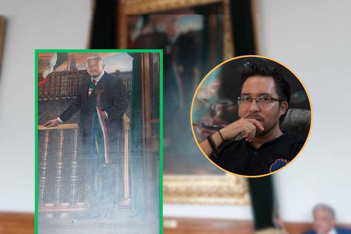 Retrato de AMLO: ¿Cuánto ganó Ermilio Espinosa, el artista detrás de la obra presidencial?