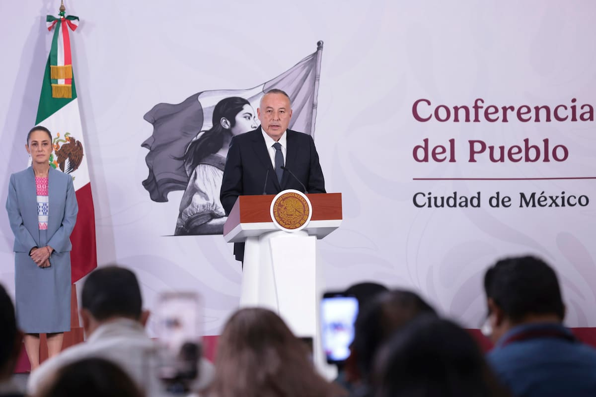 Conferencia de prensa matutina “Conferencia del Pueblo” en el Salón Tesorería de Palacio Nacional. José Luis Cervantes Martínez, fiscal general de Justicia del Estado de México. | Foto: Carlos Ramos Mamahua / Presidencia