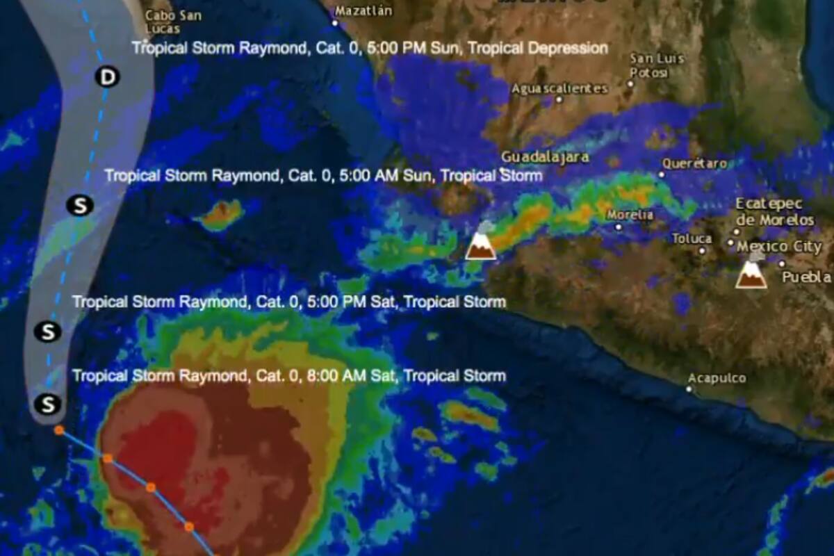Emiten alerta azul en Sonora ante tormenta tropical "Raymond"