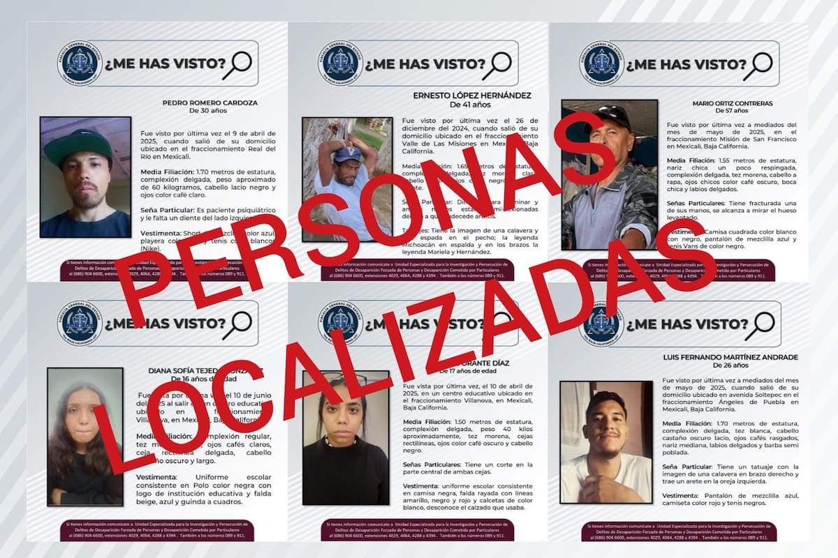 Localizan a seis personas con reporte de búsqueda en Mexicali, entre ellas dos menores