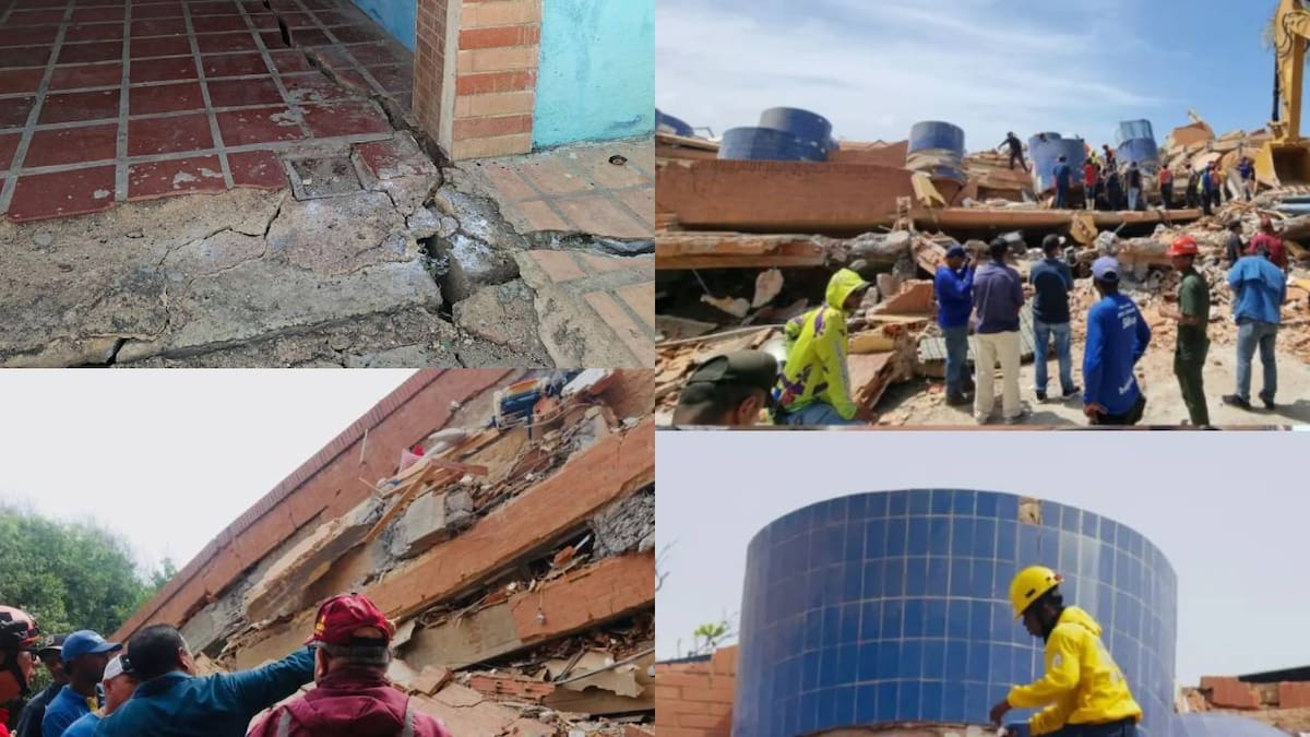 Así quedó complejo residencial y vacacional en otro estado de Venezuela que se derrumbó una de sus torres tras los terremotos dejando personas bajos los escombros; actualmente se contabilizan 5 fallecidos