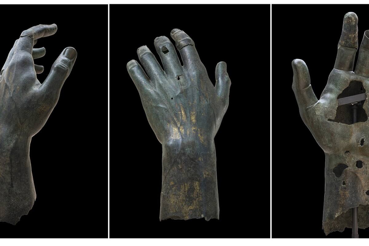Reconstruye Roma la mano colosal del emperador Constantino