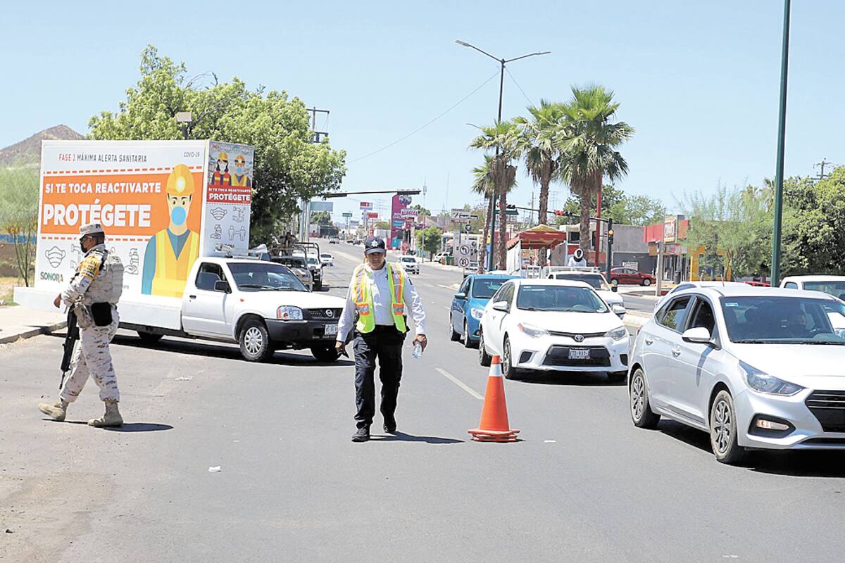 4 municipios de Sonora en riesgo máximo de Covid-19 por movilidad vehicular