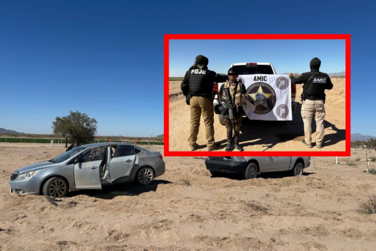 Capturan a sujeto con armas tras enfrentamiento en Caborca