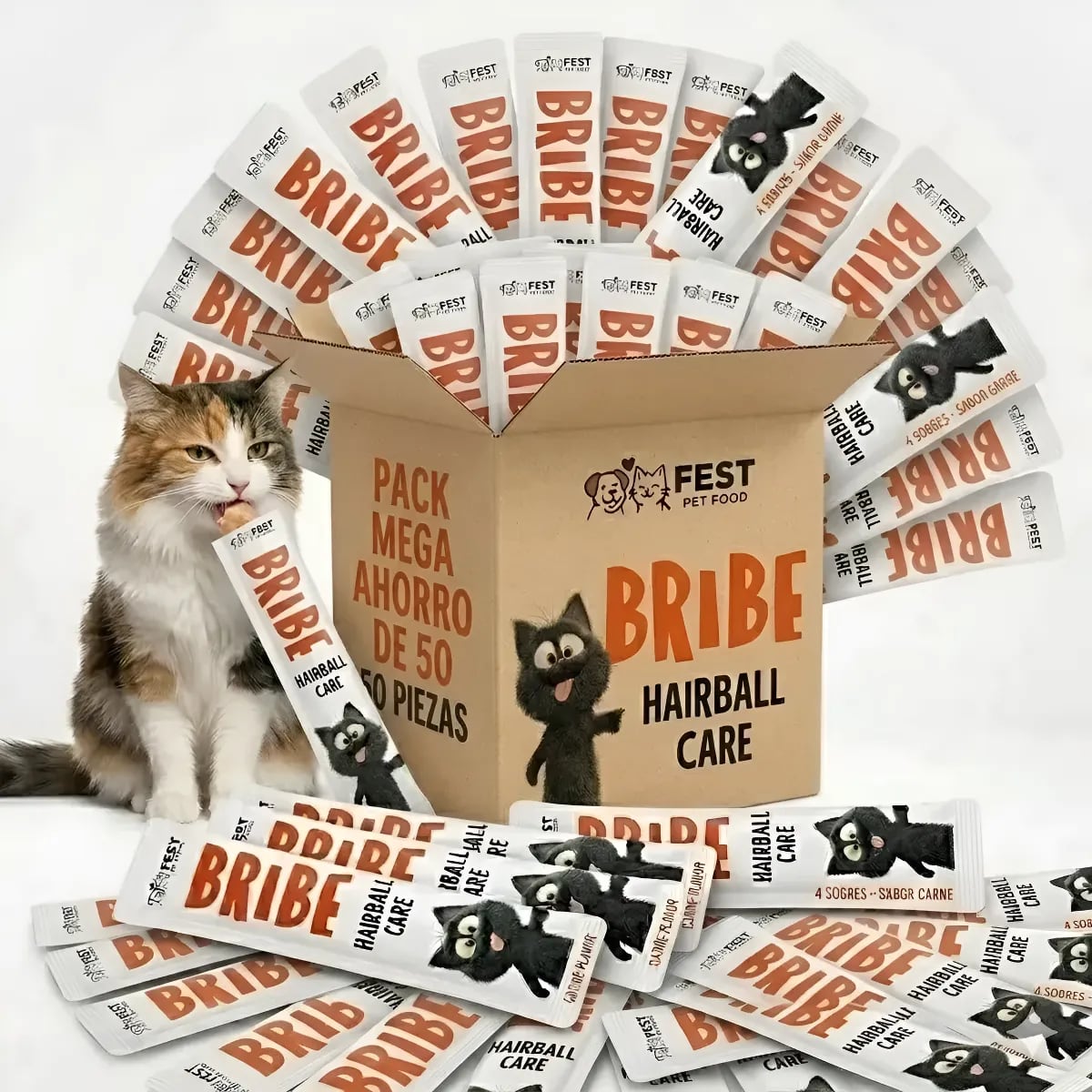 50 premios cremosos para gato | Mercado Libre