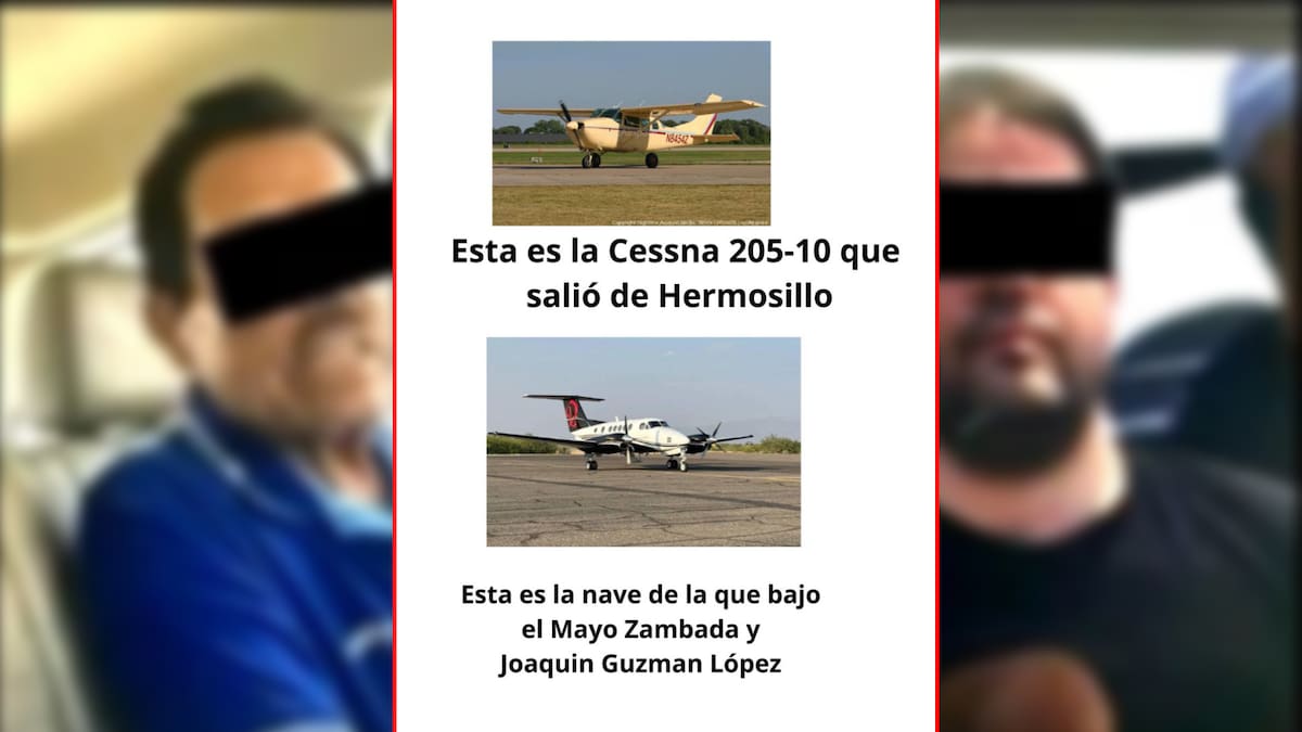 Larry Parker dice que en los algunos medios vio la matrícula de su avioneta, pero la imagen era otra, donde El Mayo y el hijo de El Chapo fueron detenidos.