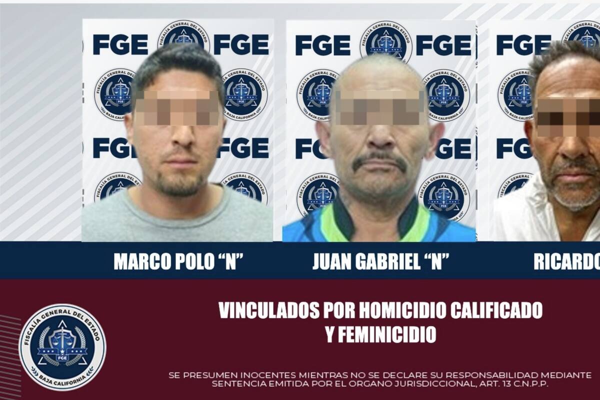 Vinculan a proceso a tres imputados por homicidio calificado y feminicidio