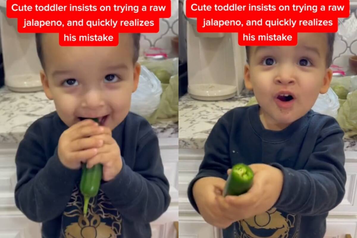 VIDEO: así reaccionó este niño al darle una gran mordida a un jalapeño