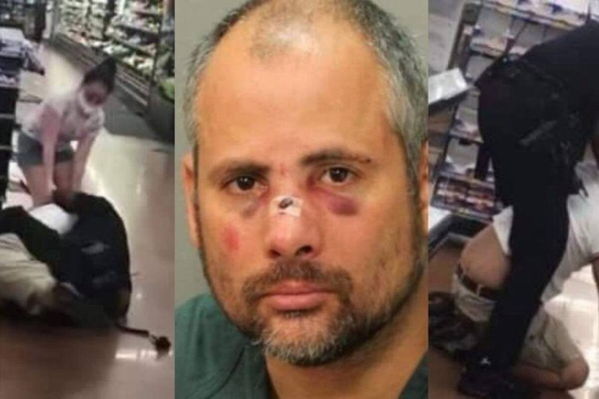 Graban brutal pelea entre un policía y un latino en un Walmart Florida