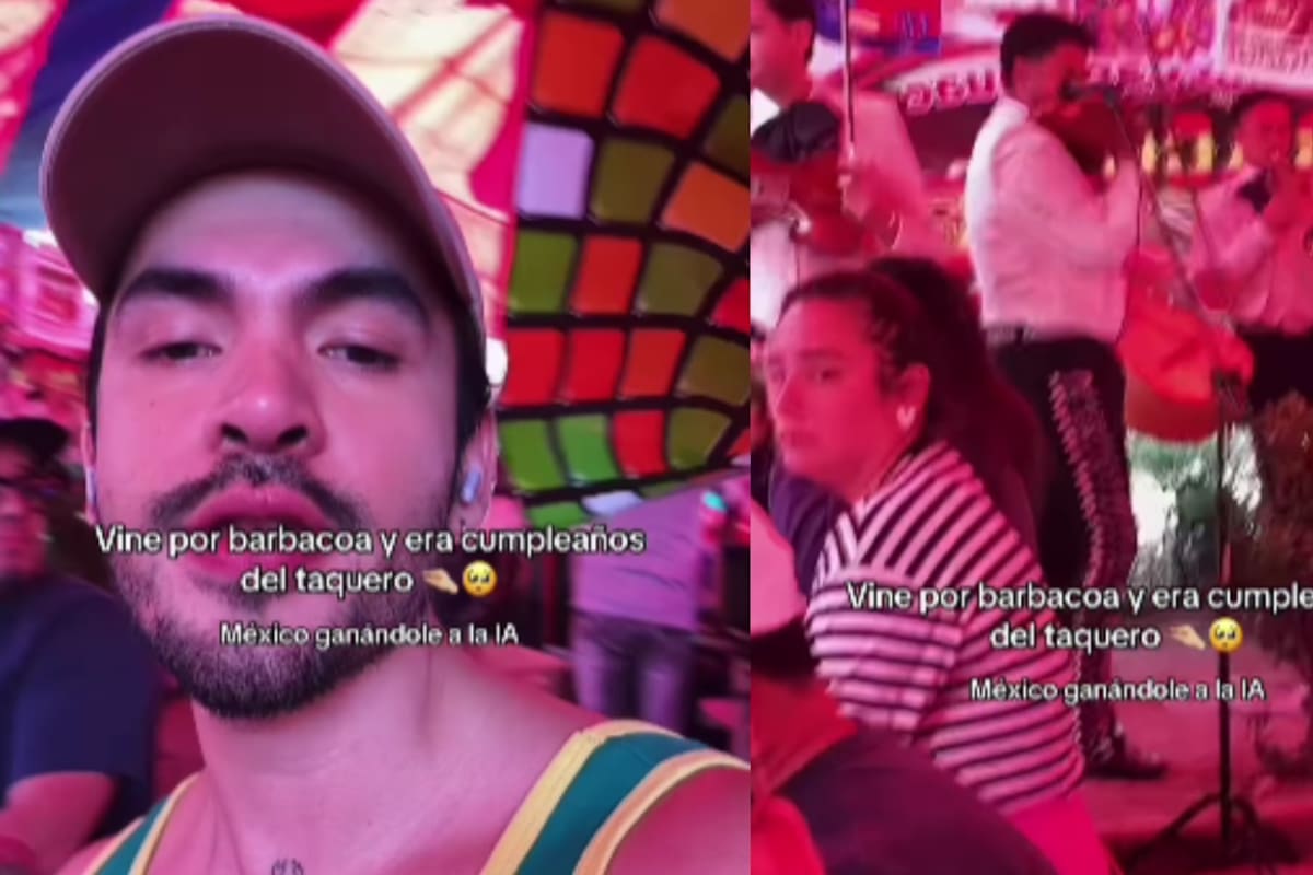 “El taquero cumplió años y le llevaron mariachi”: hombre se sorprende al ir por barbacoa al tianguis