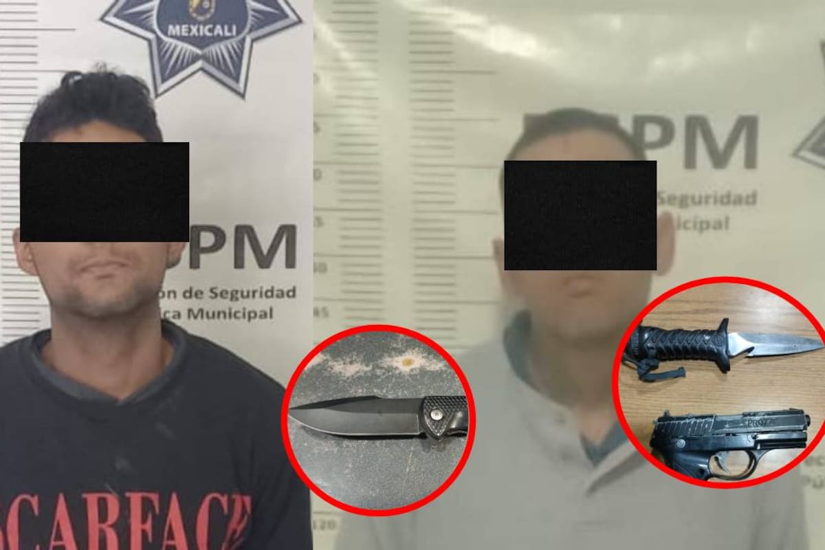 Caen dos ladrones violentos en Mexicali; ambos iban armados