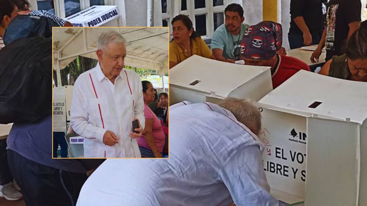 López Obrador reaparece tras dejar la Presidencia para votar en elección judicial. Foto: Especial (Tomadas de X)