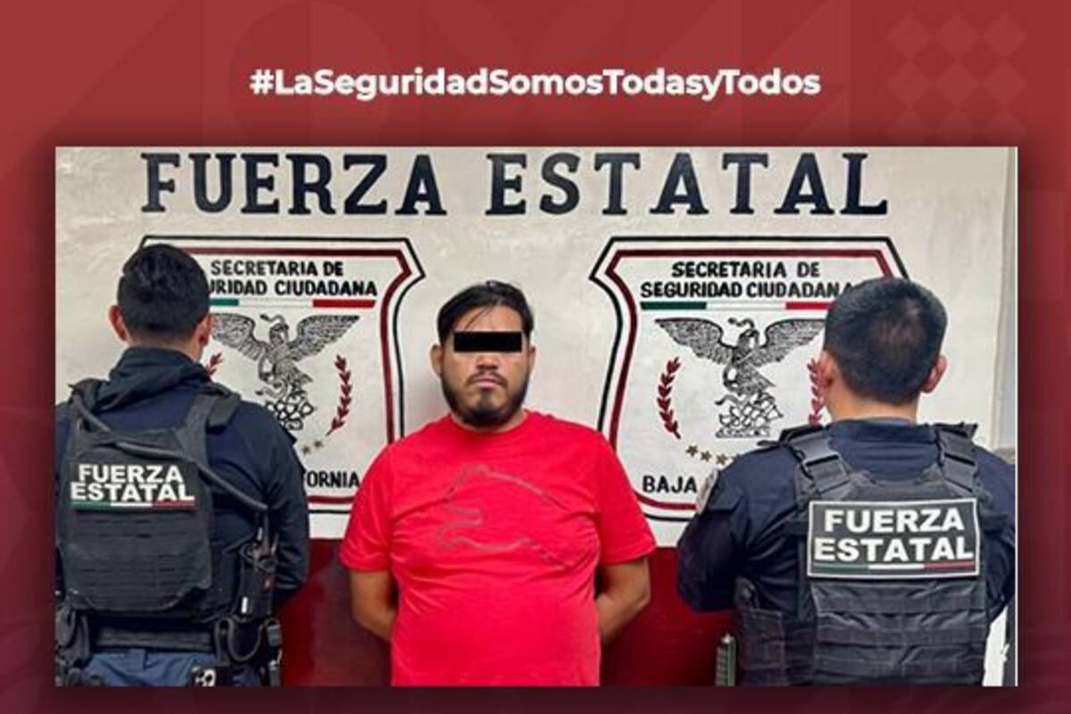 Captura Fuerza Estatal a fugitivo buscado en Baja California