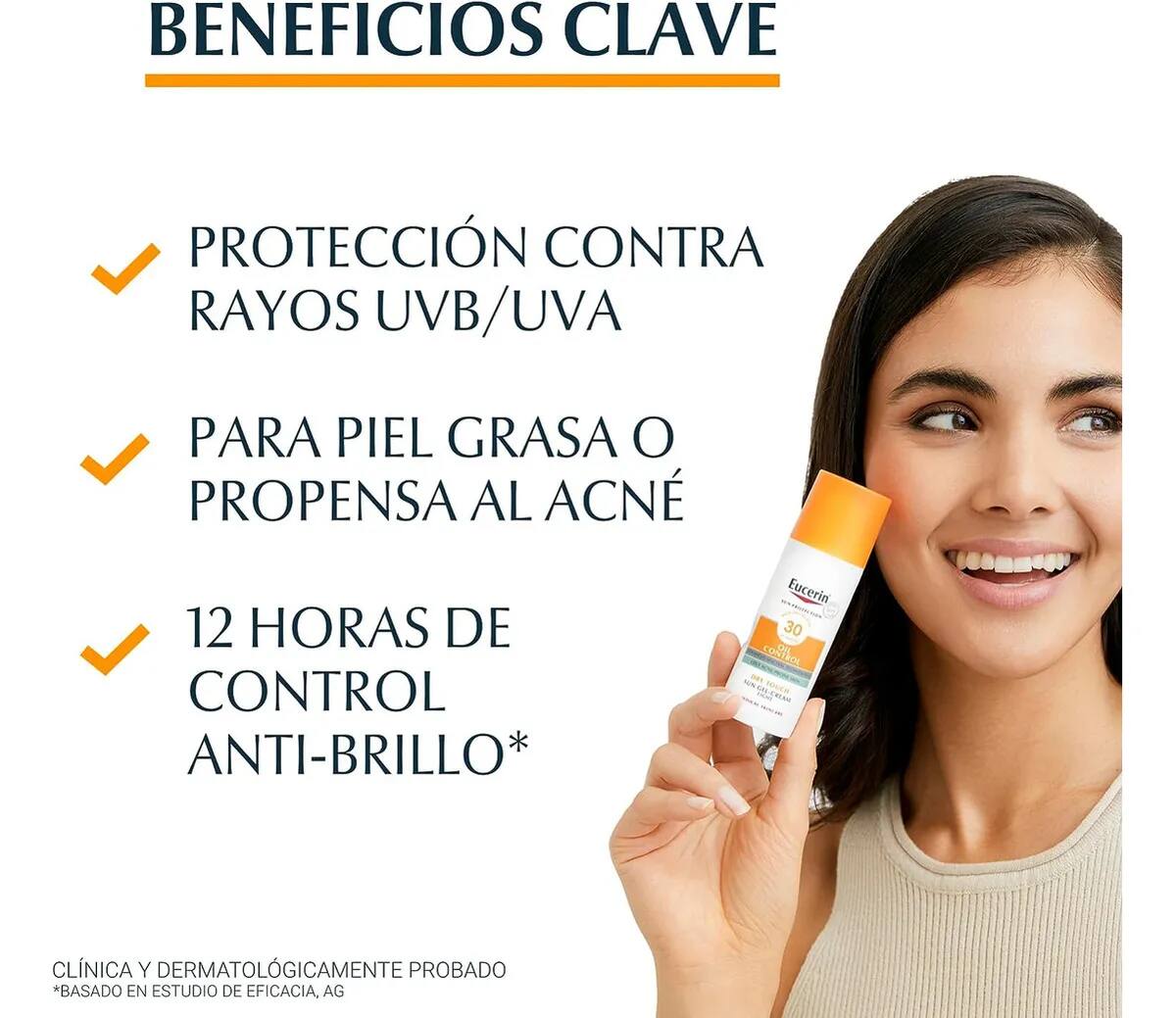 Protector solar Eucerin Sun Gel-Crema Oil Control Toque Seco FPS 50+ | Mercado Libre