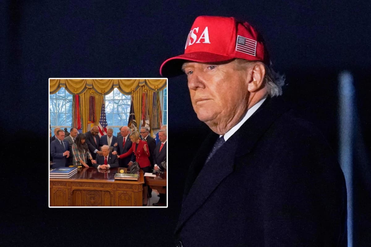 Pastores llegan con Trump para pedir “protección divina” y orar por el presidente de EEUU tras atacar a Irán