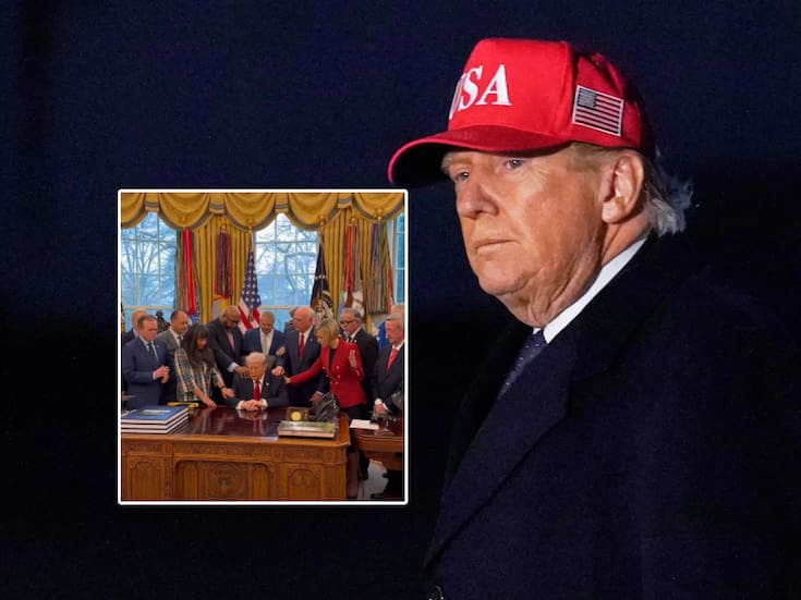 Pastores llegan con Trump para pedir “protección divina” y orar por el presidente de EEUU tras atacar a Irán