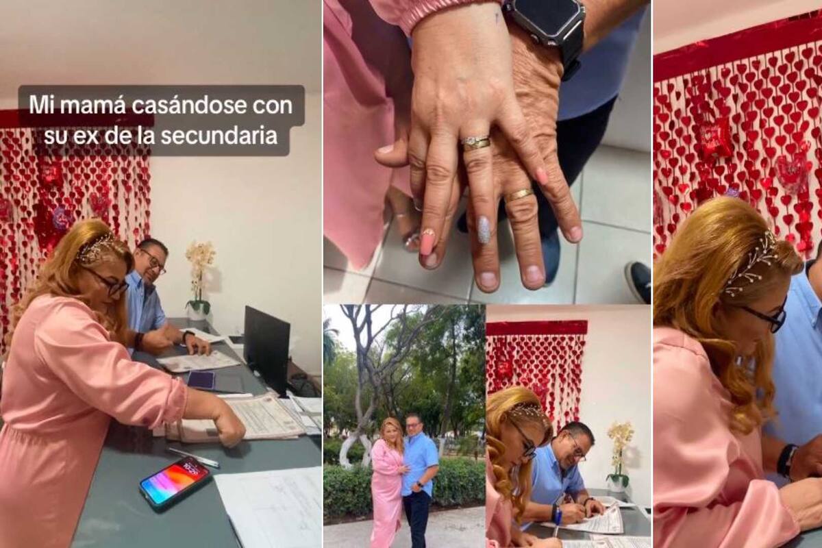VIDEO: Mujer contrae matrimonio con su ex novio de secundaria y se hace viral