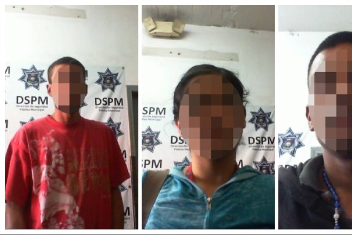 Arrestan a tres jóvenes con revólver en carro robado