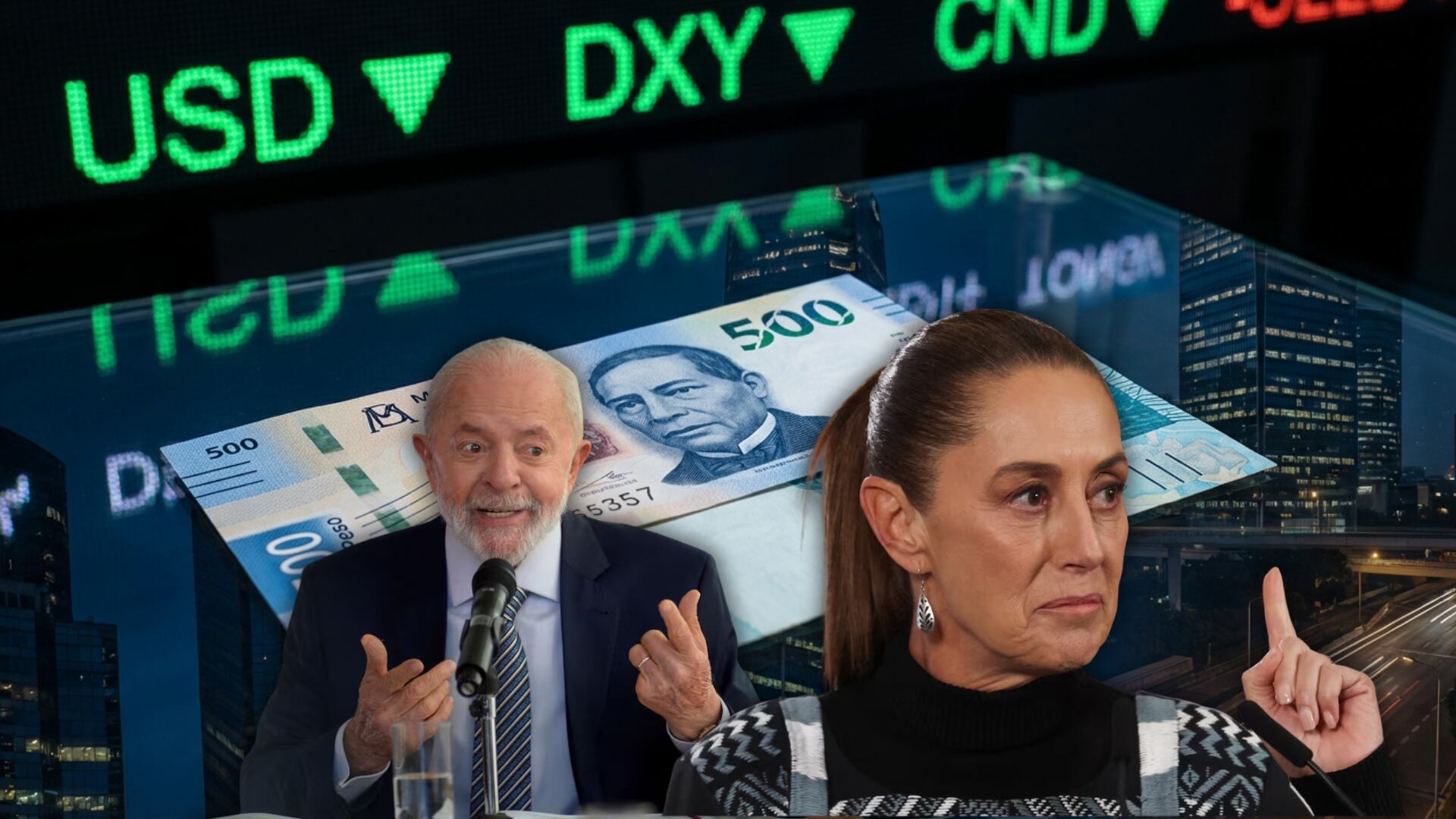 Resistencia latina: El peso mexicano y el real brasileño se imponen al dólar global en un inicio de año histórico para los mercados emergentes. (Reuters/Canva)