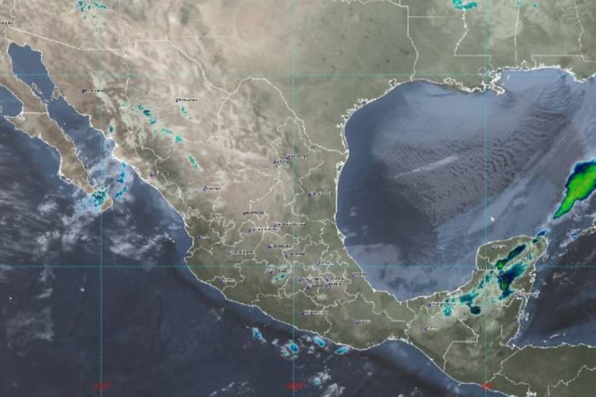 Clima en México: Tormentas sobre la Península de Yucatán y Sureste del País por avance del frente frío Núm. 22
