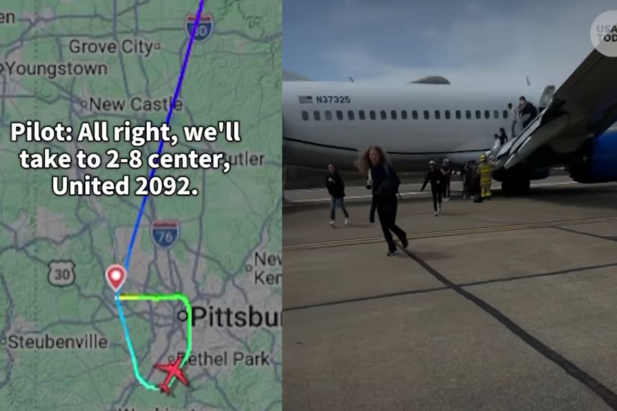 Avión de United aterriza de emergencia en Pittsburgh por posible amenaza de seguridad; se desplegaron salidas de emergencia, equipo antibombas y unidades caninas