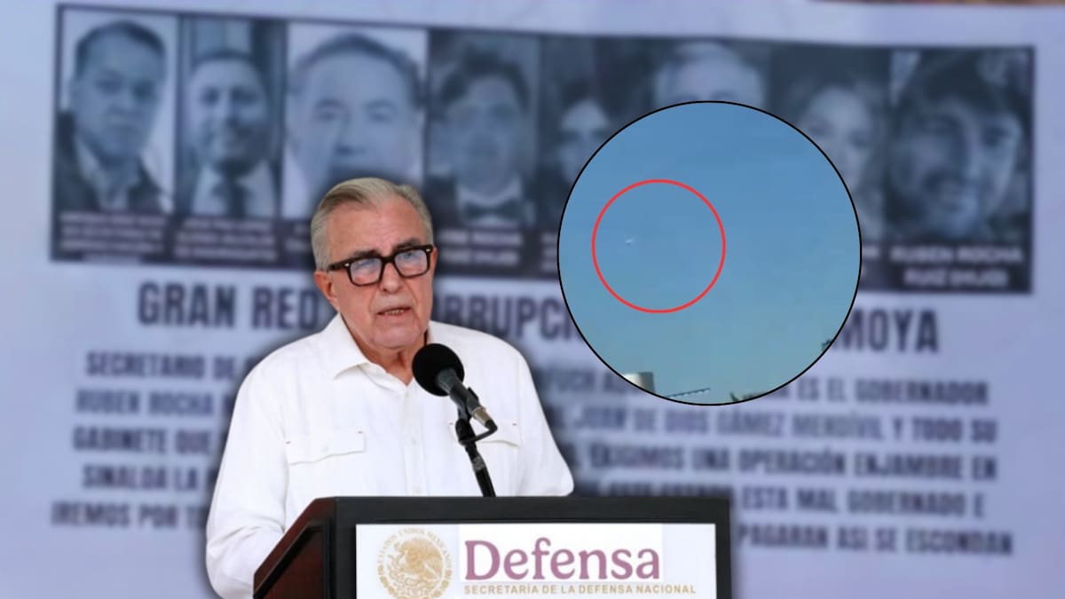 Lanzan desde avioneta volantes que señalan a Rubén Rocha Moya, gobernador de Sinaloa, de ser parte de red de corrupción. Foto: Especial