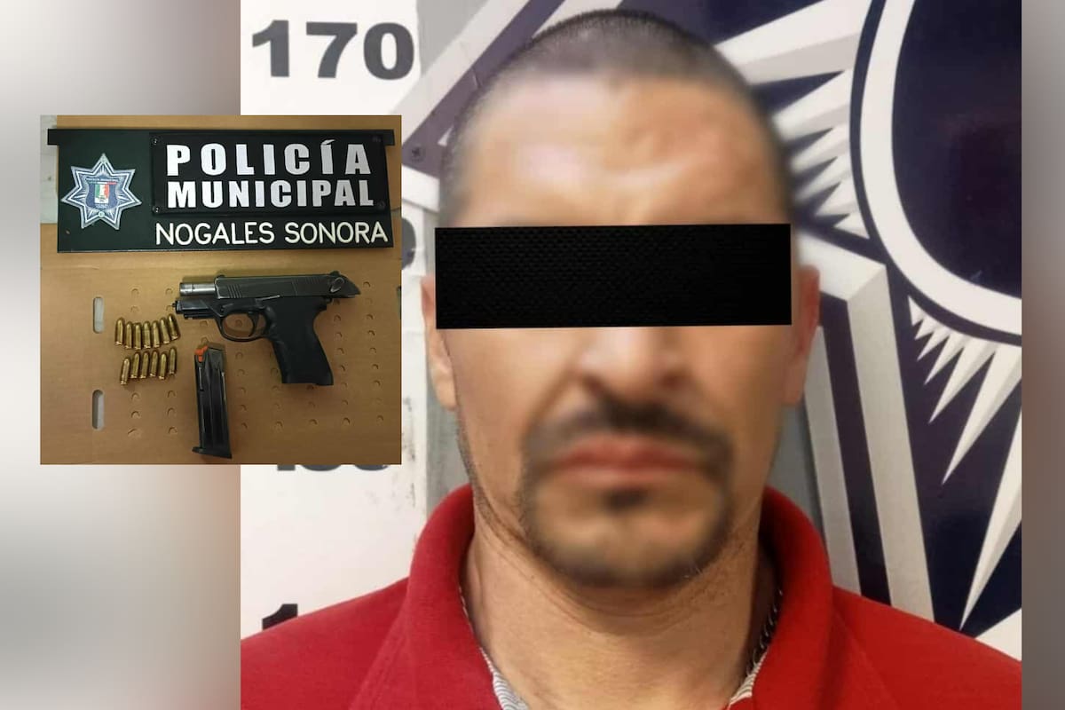 Detienen a un hombre con arma de fuego en Nogales