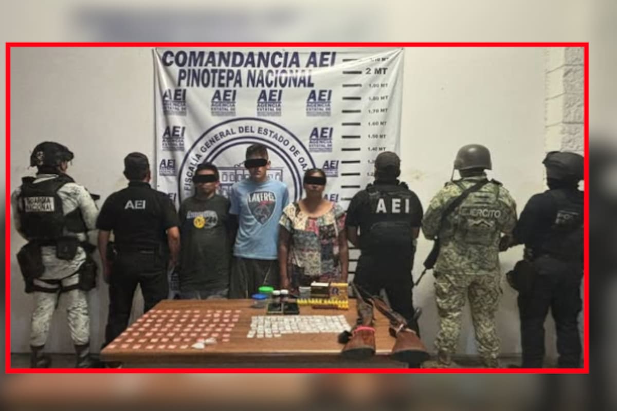 Caen tres en la Costa de Oaxaca: cateos revelan narcomenudeo, armas y droga en dos municipios