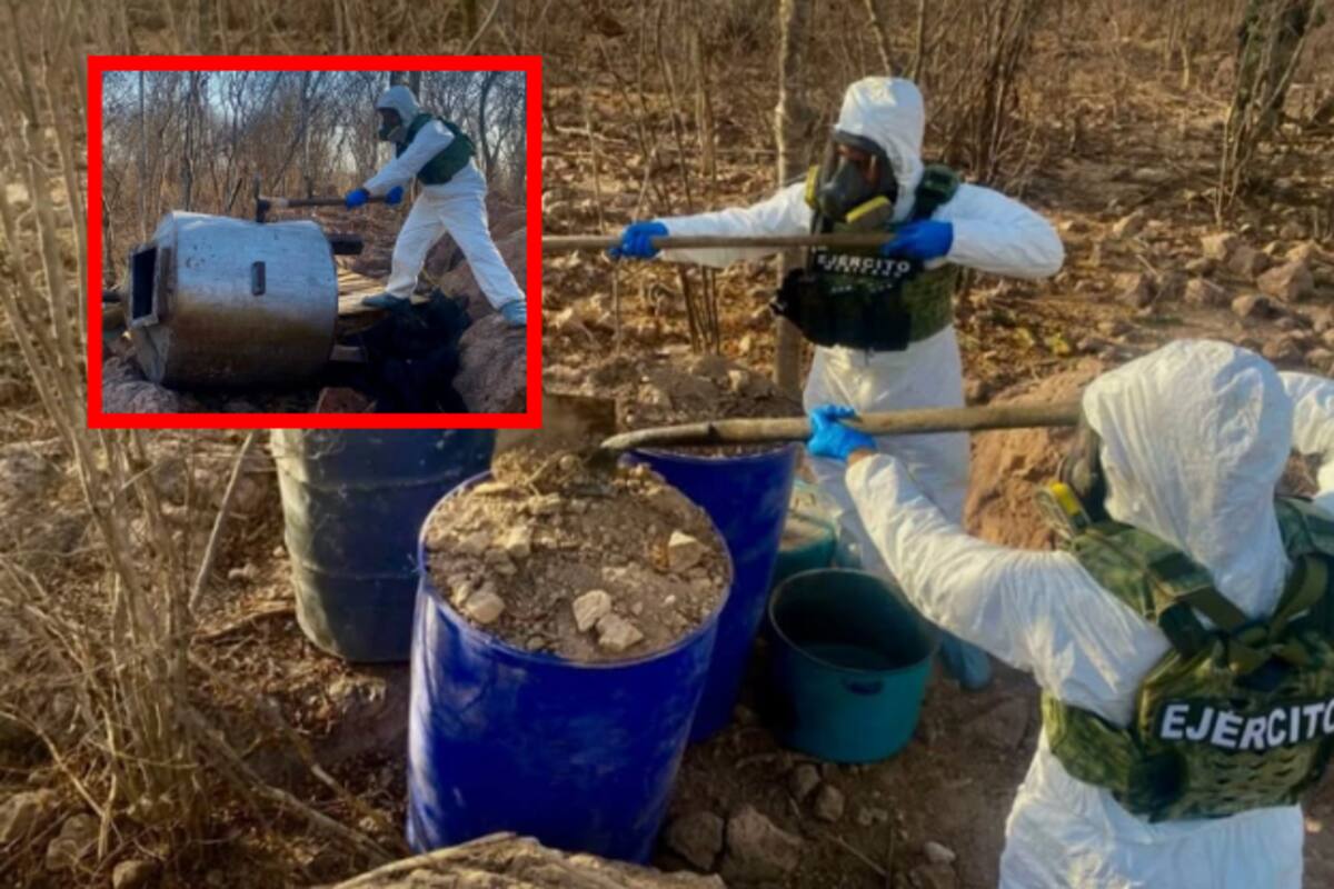 Autoridades aseguran laboratorio clandestino en Elota, Sinaloa