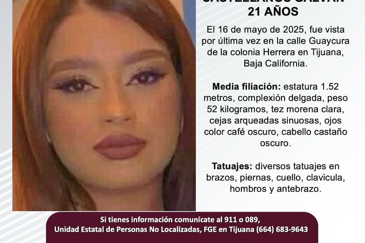Se busca a Keylen Paola Castellanos Galván de 21 años