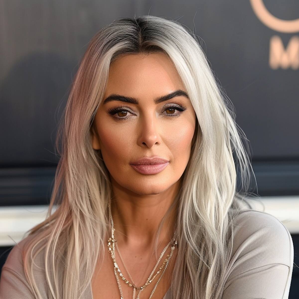 Kim Kardashian a los 65: Una visión de elegancia y madurez según la IA de Midjourney.